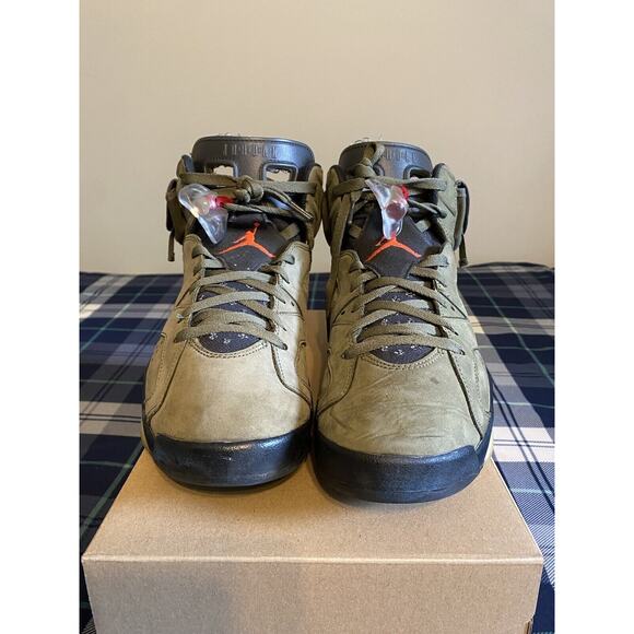 Size 12 - Jordan 6 Retro x Travis Scott Mid Olive, No Box main image 2